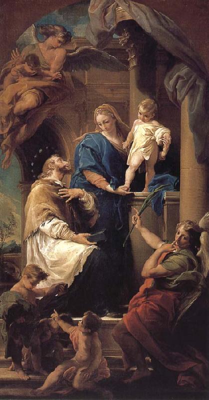 Pompeo Batoni Notre Dame, and the Son in St. John s Nepomuk oil painting image